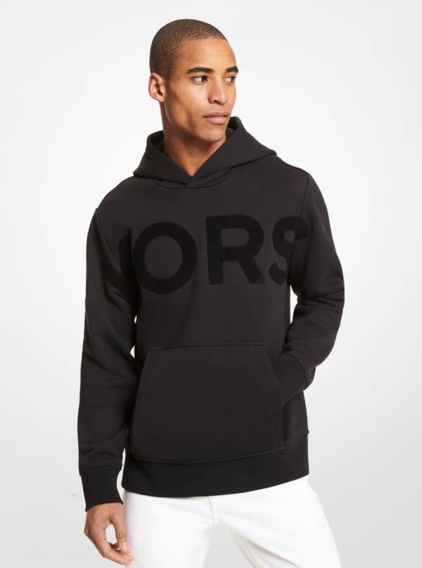 Panske Mikiny S Kapucňou Michael Kors KORS Cotton Čierne - Oblecenie Michael Kors Sleva | HAOEF-3084